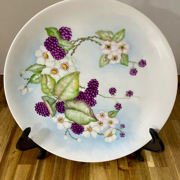 Vintage 1950’s Arzberg Germany 10” Plate Artist Signed Floral Design - Picture 2 of 7